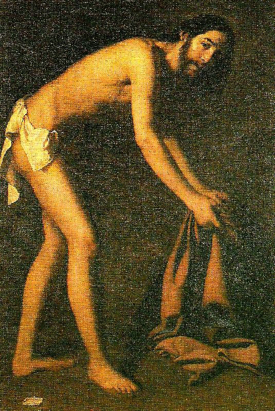 christ recovers his tunic after being whipped, Francisco de Zurbaran